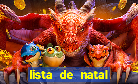 lista de natal para imprimir